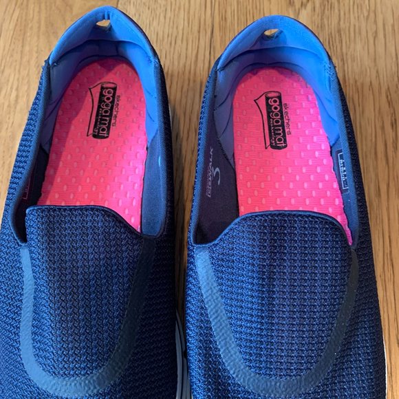 Skechers GoWalk 3 with Goga Mat Technology Navy Blue Walking Shoes - Size 11 - Picture 3 of 5